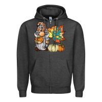Charcoal Heather it's fall y'all gnome Zipper Hoodie - BarkalooDesign