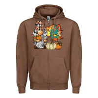 Chestnut it's fall y'all gnome Zipper Hoodie - BarkalooDesign