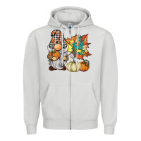 Dove Grey it's fall y'all gnome Zipper Hoodie - BarkalooDesign