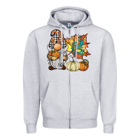 Heather Grey it's fall y'all gnome Zipper Hoodie - BarkalooDesign