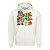 Oatmeal Heather it's fall y'all gnome Zipper Hoodie - BarkalooDesign