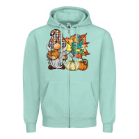 Seafoam it's fall y'all gnome Zipper Hoodie - BarkalooDesign