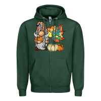 Sports Green it's fall y'all gnome Zipper Hoodie - BarkalooDesign