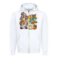 White it's fall y'all gnome Zipper Hoodie - BarkalooDesign