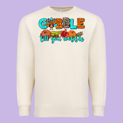 Gobble Till You Wobble Premium Sweatshirt Designed By Adodesignshop