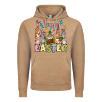 Vintage Coffee Happy Easter bunnys Vintage Hoodie - OliviaCreatesArt