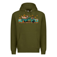 Army Green western animals truck Premium Hoodie - Jasminsmagicworld