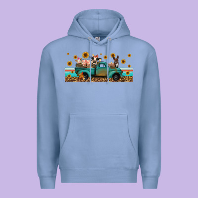 Western Animals Truck Premium Hoodie Designed By Jasminsmagicworld