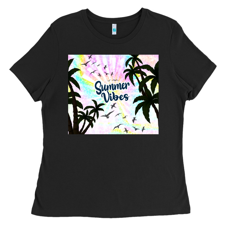 Summer Vibes With Birds Ladies Tee by TumblerDesignByShophia | Teevron