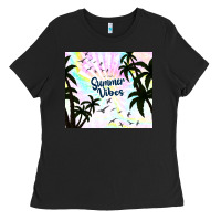 Black summer vibes with birds Ladies Tee - TumblerDesignByShophia