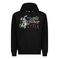Black Happy Easter Y'all Premium Hoodie - CowhideDigitalArt