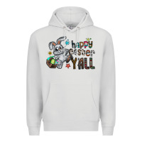 Dove Grey Happy Easter Y'all Premium Hoodie - CowhideDigitalArt