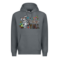 Rock Happy Easter Y'all Premium Hoodie - CowhideDigitalArt