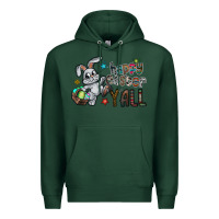 Sports Green Happy Easter Y'all Premium Hoodie - CowhideDigitalArt