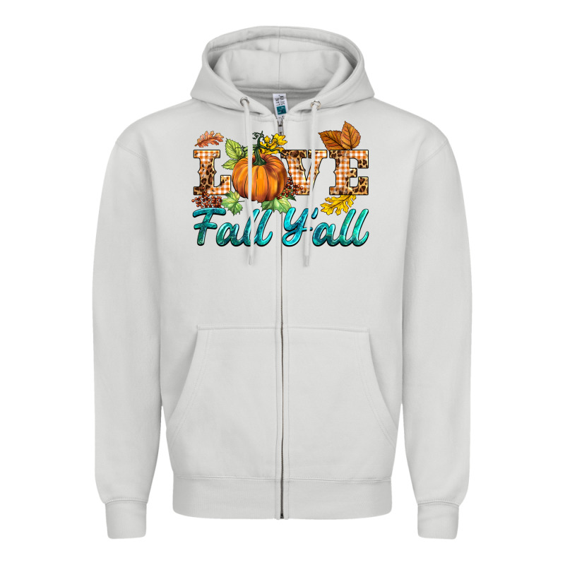 Love Fall Y'all Zipper Hoodie by BarkalooDesign | Teevron