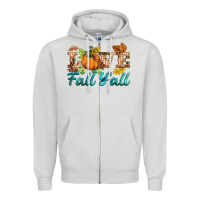 Dove Grey love fall y'all Zipper Hoodie - BarkalooDesign