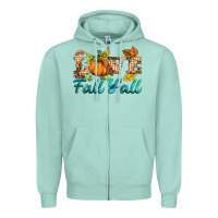 Seafoam love fall y'all Zipper Hoodie - BarkalooDesign