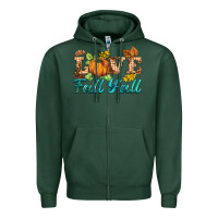 Sports Green love fall y'all Zipper Hoodie - BarkalooDesign