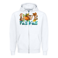 White love fall y'all Zipper Hoodie - BarkalooDesign