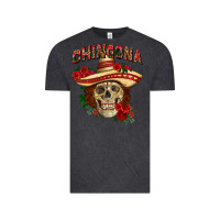 Vintage Black Chingona with roses Mexico Vintage Tee - HowdyJamesFarm