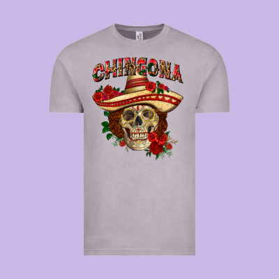 Chingona With Roses Mexico Vintage Tee Designed By Howdyjamesfarm