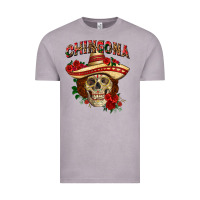 Vintage Zinc Chingona with roses Mexico Vintage Tee - HowdyJamesFarm