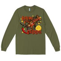 Army Green Crawfish bayou baddie Long Sleeve Tee - FaDigitalArtStudio