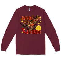 Burgundy Crawfish bayou baddie Long Sleeve Tee - FaDigitalArtStudio