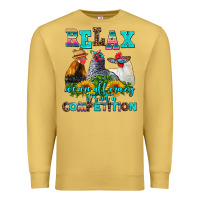 Antique Gold relax we are all crazy  competition Premium Sweatshirt - AdoDesignShop