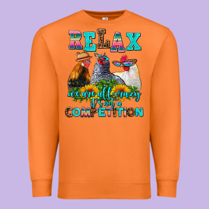 Relax We Are All Crazy  Competition Premium Sweatshirt Designed By Adodesignshop