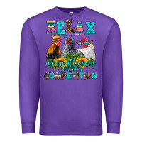 Purple relax we are all crazy  competition Premium Sweatshirt - AdoDesignShop