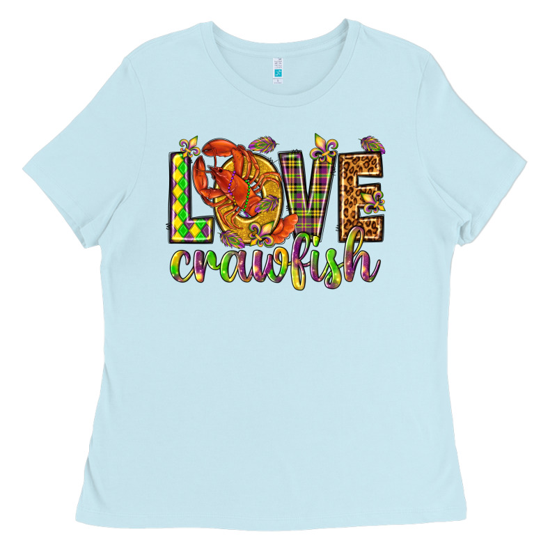 Mardi Gras Love Crawfish Ladies Tee by HowdyJamesFarm | Teevron