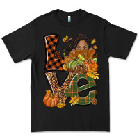 Black Love Fall with afro woman Premium Tee - NancyCooperArtShop