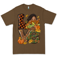 Cacao Love Fall with afro woman Premium Tee - NancyCooperArtShop