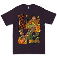 Plum Love Fall with afro woman Premium Tee - NancyCooperArtShop