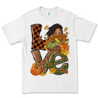 White Love Fall with afro woman Premium Tee - NancyCooperArtShop