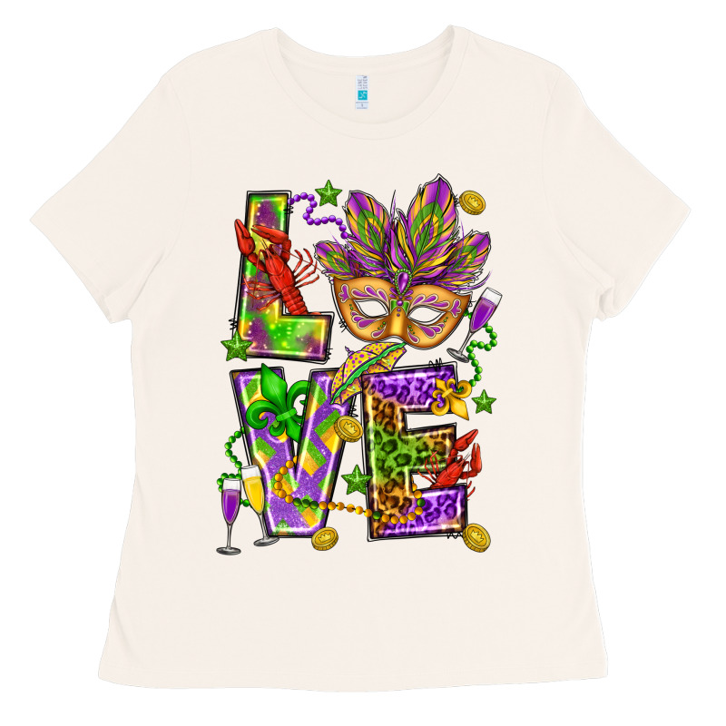 Mardi Gras Love Ladies Tee by HowdyJamesFarm | Teevron