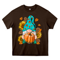 Chocolate Brown Fall Gnome Heavy Core Tee - RanaPortraitStore