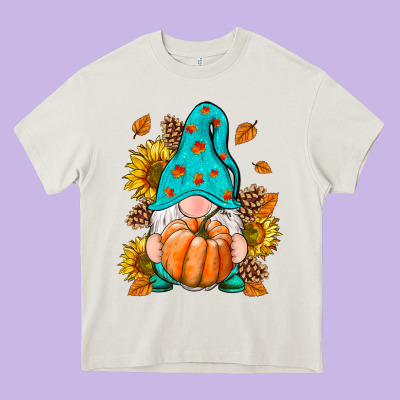 Fall Gnome Heavy Core Tee Designed By Ranaportraitstore
