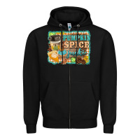 Black pumpkin spice junkie Zipper Hoodie - BarkalooDesign