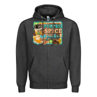 Charcoal Heather pumpkin spice junkie Zipper Hoodie - BarkalooDesign