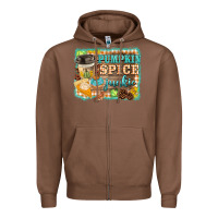 Chestnut pumpkin spice junkie Zipper Hoodie - BarkalooDesign