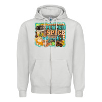 Dove Grey pumpkin spice junkie Zipper Hoodie - BarkalooDesign