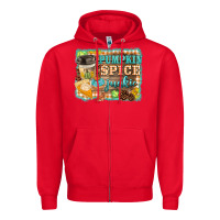 Red pumpkin spice junkie Zipper Hoodie - BarkalooDesign