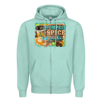 Seafoam pumpkin spice junkie Zipper Hoodie - BarkalooDesign
