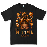 Black have a melanin christmas afro messy bun Premium Tee - texasbilliewilder