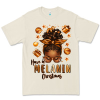 Bone have a melanin christmas afro messy bun Premium Tee - texasbilliewilder