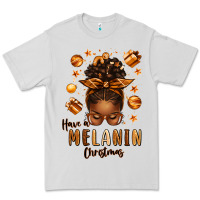 Dove Grey have a melanin christmas afro messy bun Premium Tee - texasbilliewilder