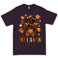 Plum have a melanin christmas afro messy bun Premium Tee - texasbilliewilder