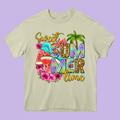 Sweet Summer Time Heavy Core Tee Designed By Nancycooperartshop